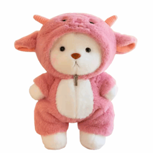 Różowy Miś "krówka"